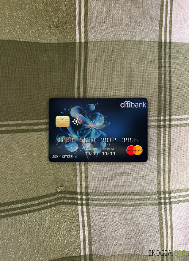 Côte d'Ivoire Citi bank mastercard photolook recto